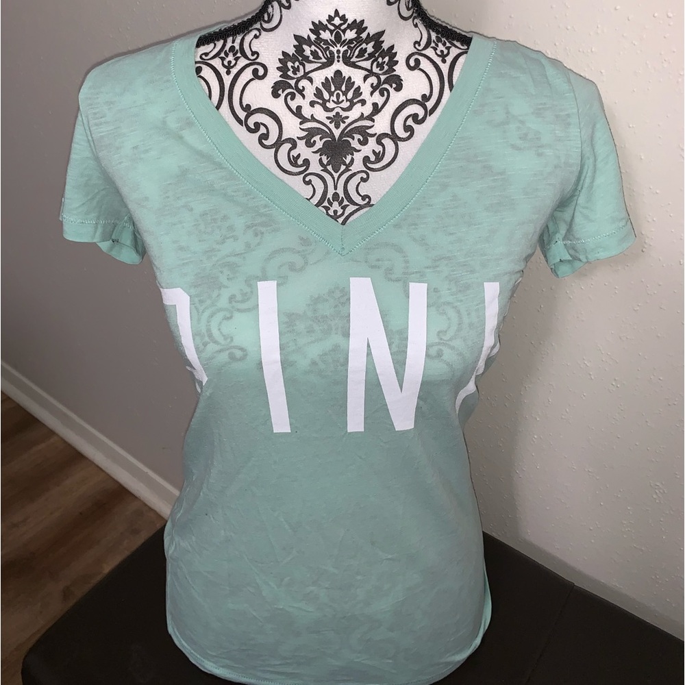 PINK V Neck Mint